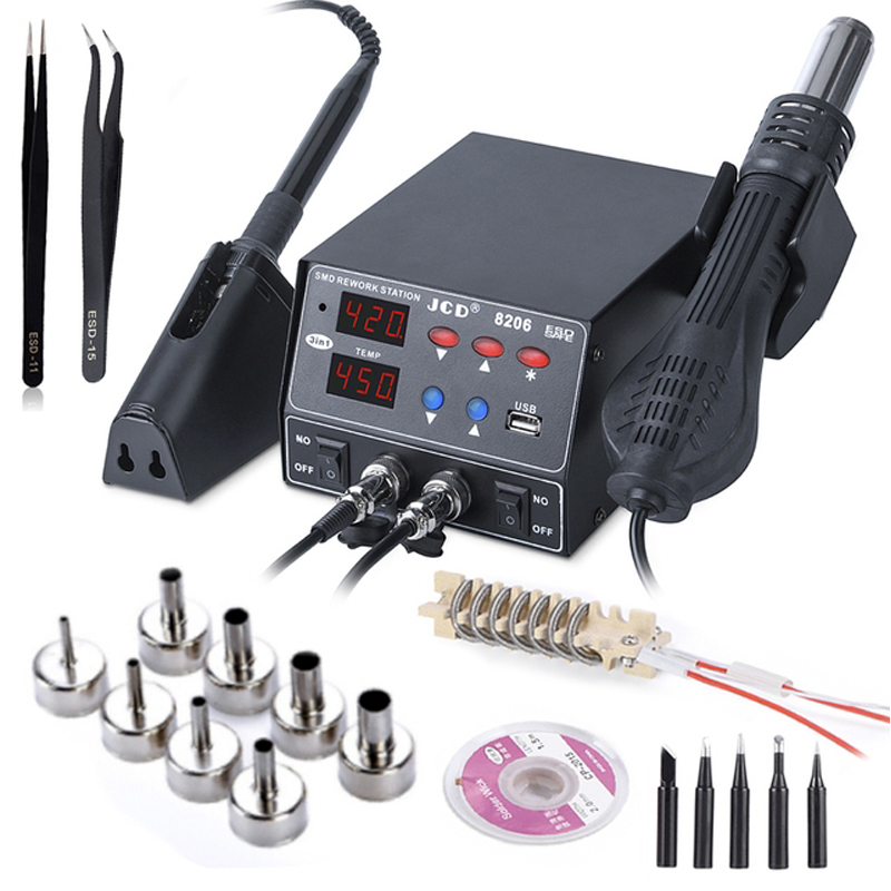 2 In 1 Soldering Rework Station 750W - Station de soudage numérique 2-en-1 JCD