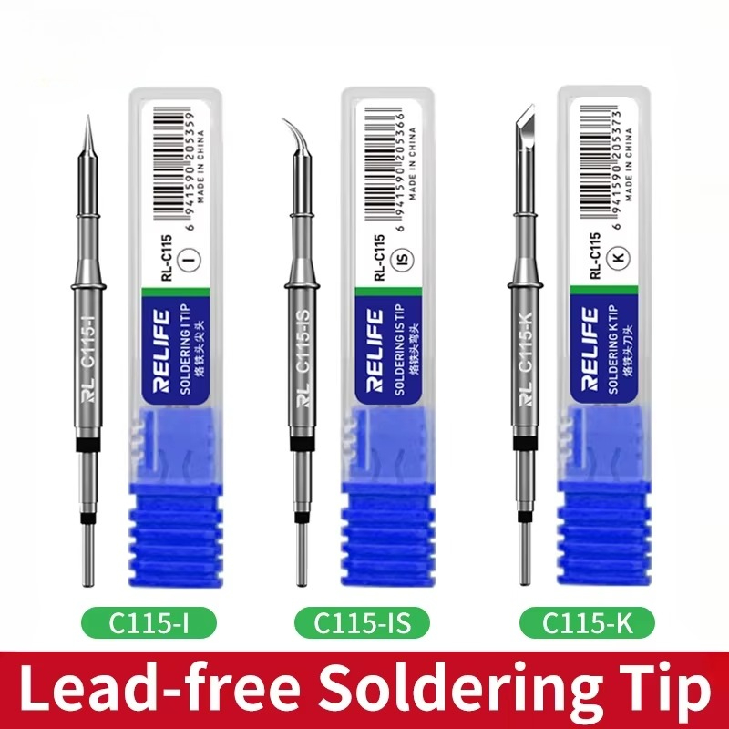 C115 Nano Soldering Iron Station - RELIFE C115-K/I/IS, pointe de fer à
